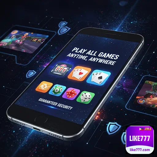 Mobile app interface showcasing various games on a smartphone - like777